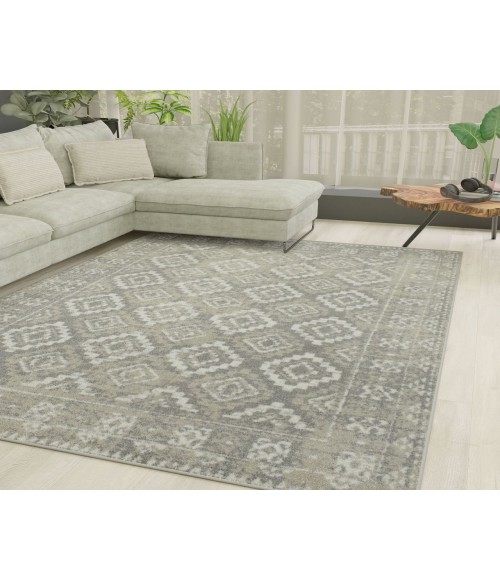 Rugs America Matthieu RA41660 Gray Rugs America Matthieu RA41660 Gray Area Rug 2 ft. 6 in. x 4 ft. Rectangle