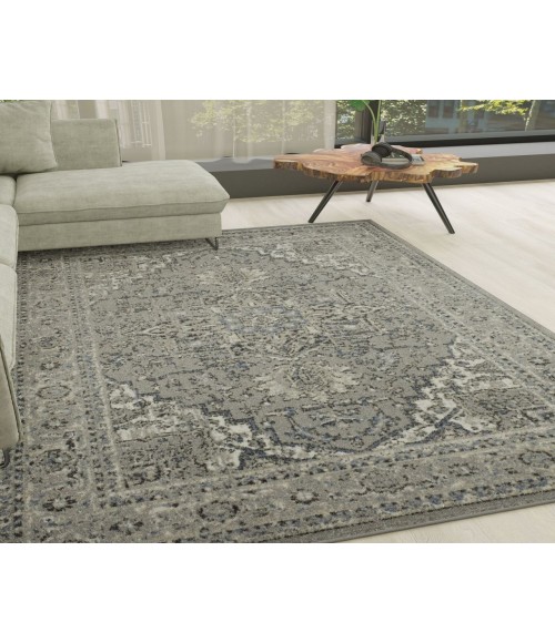 Rugs America Matthieu RA41670 Gray Rugs America Matthieu RA41670 Gray Area Rug 5 ft. x 7 ft. Rectangle