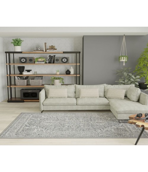 Rugs America Matthieu RA41670 Gray Rugs America Matthieu RA41670 Gray Area Rug 5 ft. x 7 ft. Rectangle
