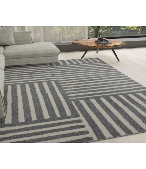 Rugs America Matthieu RA41702 Gray Rugs America Matthieu RA41702 Gray Area Rug 5 ft. x 7 ft. Rectangle