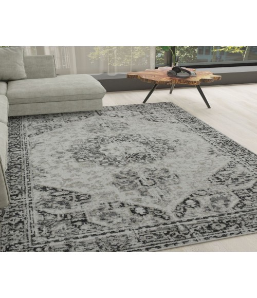 Rugs America Matthieu RA41707 Gray Rugs America Matthieu RA41707 Gray Area Rug 8 ft. x 10 ft. Rectangle