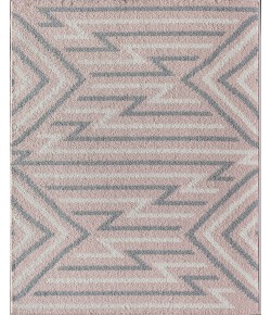 Rugs America Mika MO10A Strawberry Milk Geometric Contemporary Pink Area Rug, 2 ft. 6 in. X 8 ft.