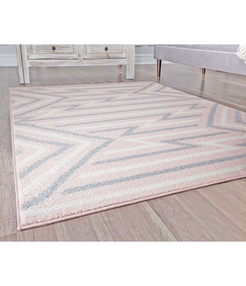 Rugs America Mika RA30653 Pink Area Rug 2 ft. 6 in. x 8 ft. Runner