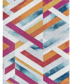 Rugs America Mika MO40A Passionfruit Geometric Contemporary Orange Area Rug, 8 ft. X 10 ft.
