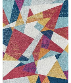 Rugs America Mika MO60B Fruit Punch Geometric Contemporary Orange Area Rug, 8 ft. X 10 ft.