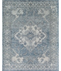 Rugs America Ludlow MD50B Silver Estate Transitional Vintage Blue Area Rug, 2 ft. 6 in. X 8 ft.