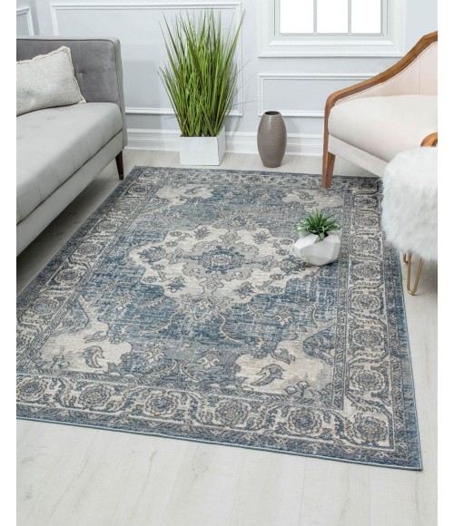 Rugs America Ludlow RA30255 Blue Rugs America Ludlow RA30255 Blue Area Rug 2 ft. 6 in. x 8 ft. Runner