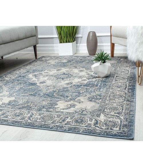 Rugs America Ludlow RA30255 Blue Rugs America Ludlow RA30255 Blue Area Rug 2 ft. 6 in. x 8 ft. Runner