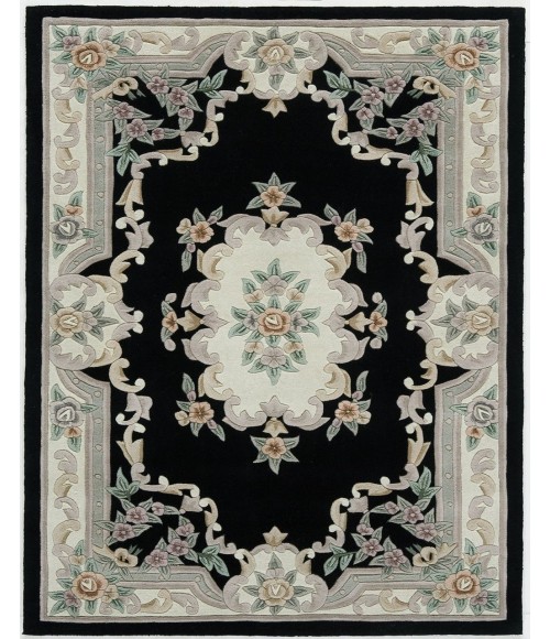Rugs America Alexis RA21540 Black Rugs America Alexis RA21540 Black Area Rug 8 ft. x 11 ft. Rectangle