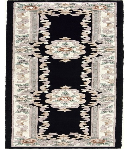 Rugs America Alexis RA21540 Black Rugs America Alexis RA21540 Black Area Rug 8 ft. x 11 ft. Rectangle