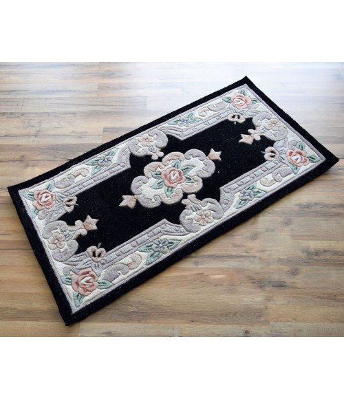 Rugs America Alexis RA21540 Black Rugs America Alexis RA21540 Black Area Rug 8 ft. x 11 ft. Rectangle