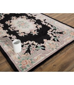 Rugs America Ale X is 510-320 Black European Traditional Black Area Rug, 2 ft. X 4 ft.