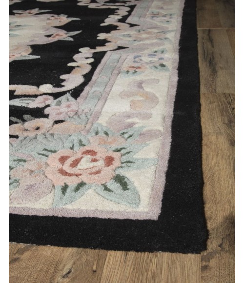 Rugs America Alexis RA21540 Black Rugs America Alexis RA21540 Black Area Rug 8 ft. x 11 ft. Rectangle