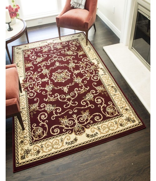 Rugs America Vista RA21332 Red Rugs America Vista RA21332 Red Area Rug 5 ft. 3 in. x 5 ft. 3 in. Rectangle