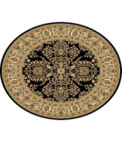 Rugs America Vista RA21868 Black Area Rug 3 ft. 11 in. x 5 ft. 3 in. Rectangle