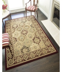 Rugs America Vista P108-CHR Panel Cherry Oriental Traditional Red Area Rug, 9 ft. 10 in. X 13 ft. 2 in.