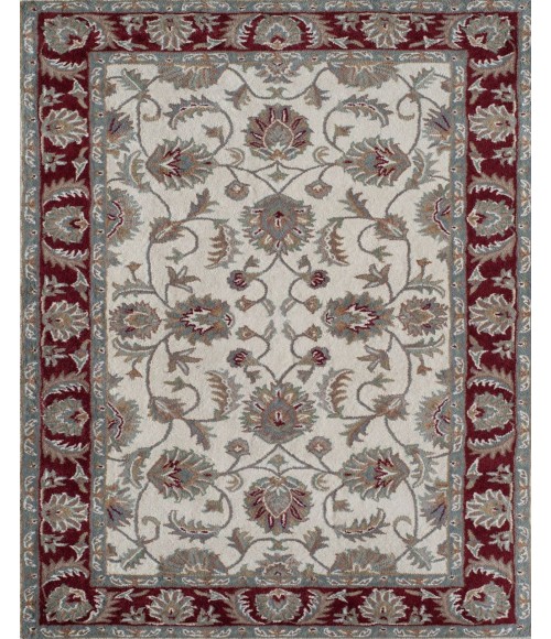Rugs America Jasmine RA25775 Ivory Area Rug 8 ft. x 10 ft. Rectangle