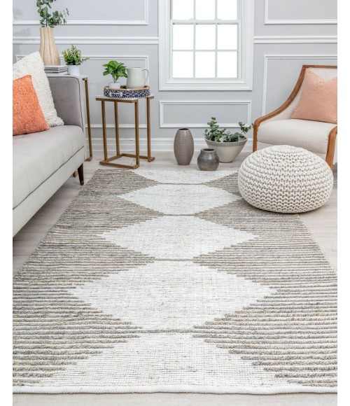 Rugs America Parel RA32406 White Area Rug 5 ft. x 7 ft. Rectangle
