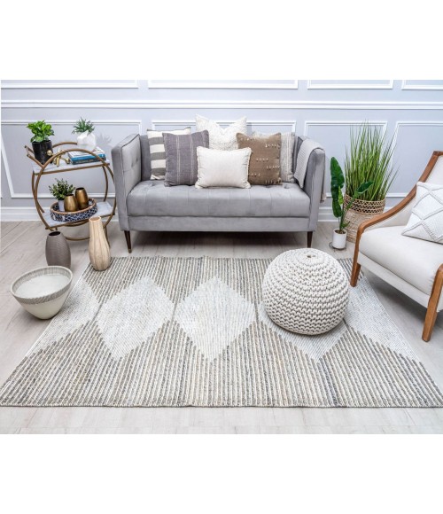 Rugs America Parel RA32406 White Area Rug 5 ft. x 7 ft. Rectangle