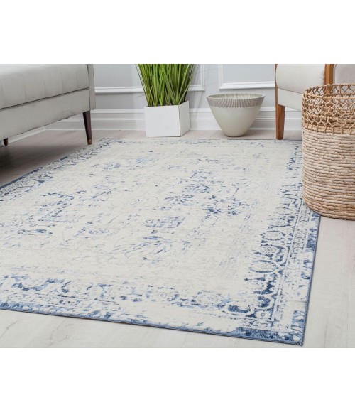 Rugs America Preston RA30120 White Area Rug 5 ft. 3 in. x 7 ft. Rectangle
