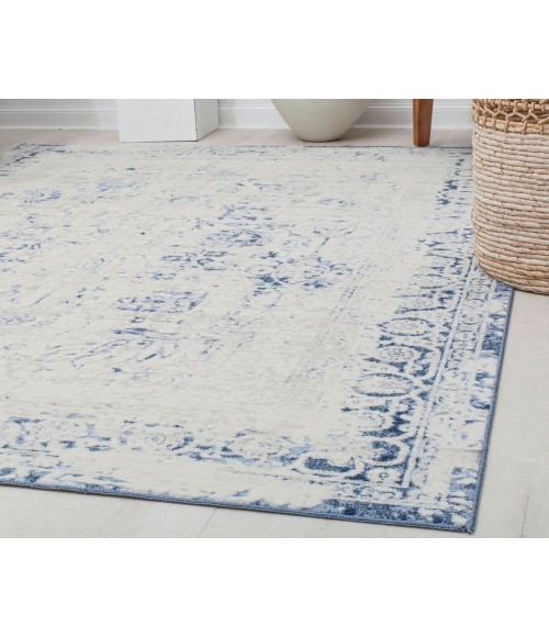 Rugs America Preston RA30120 White Area Rug 5 ft. 3 in. x 7 ft. Rectangle