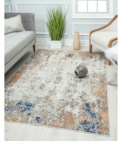 Rugs America Preston PS25A Speckled Ochre Transitional Vintage Gray Area Rug, 2 ft. 6 in. X 8 ft.