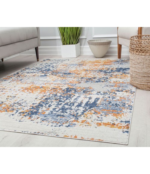 Rugs America Preston RA30174 Blue Area Rug 2 ft. 6 in. x 4 ft. Rectangle