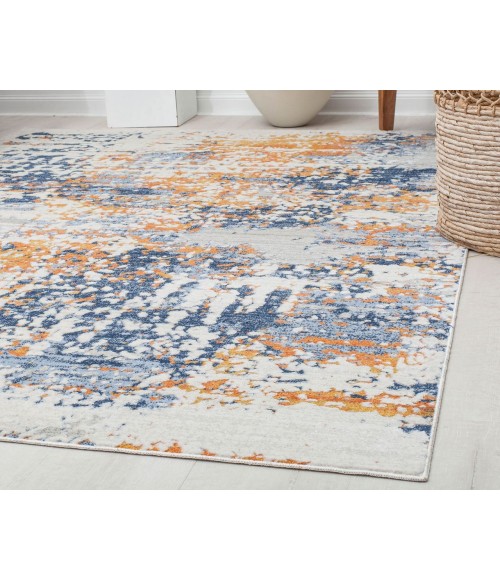 Rugs America Preston RA30174 Blue Area Rug 2 ft. 6 in. x 4 ft. Rectangle