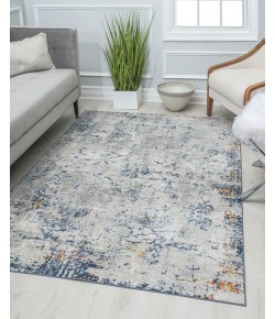 Rugs America Preston PS55B Seafoam White Transitional Vintage White Area Rug, 5 ft. 3 in. X 7 ft. 0 in.