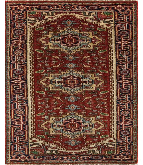 Rugs America Ovalle RA27522 Burgundy Area Rug 2 ft. 6 in. x 6 ft. Rectangle