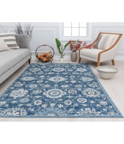 Rugs America Silas RA31007 Blue Area Rug 5 ft. x 7 ft. Rectangle