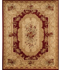 Rugs America Faith 2513-RED Aubusson Red European Traditional Red Area Rug, 7 ft. 10 in. X 10 ft. 10 in.