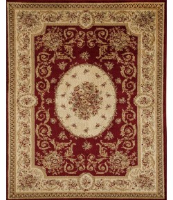 Rugs America Faith 4277-RED Medallion Red European Traditional Red Area Rug, 7 ft. 10 in. X 10 ft. 10 in.