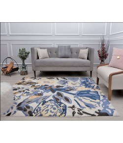 Rugs America Hanna VA15C Spring Delight Floral Transitional Blue Area Rug, 8 ft. X 10 ft.