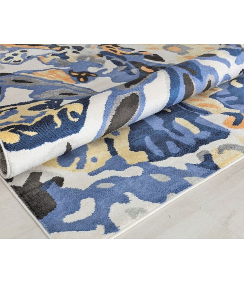 Rugs America Hanna RA28475 Blue Area Rug 8 ft. x 10 ft. Rectangle