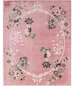 Rugs America Hanna VA20C Pink Magnolia Floral Transitional Pink Area Rug, 8 ft. X 10 ft.