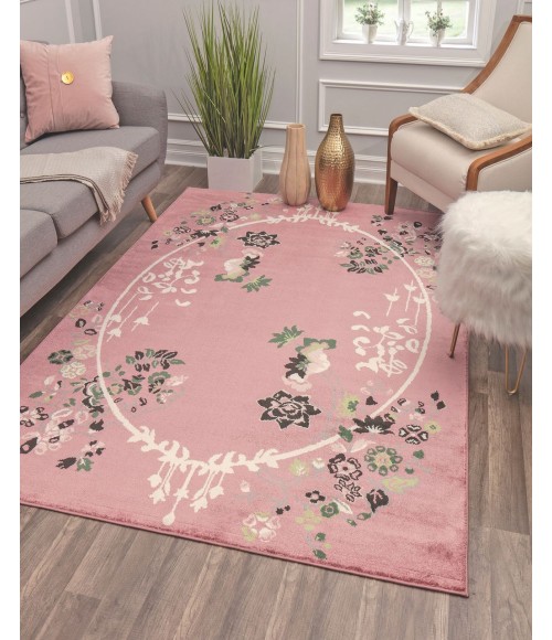 Rugs America Hanna RA28479 Pink Area Rug 2 ft. x 4 ft. Rectangle