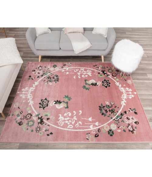 Rugs America Hanna RA28479 Pink Area Rug 2 ft. x 4 ft. Rectangle