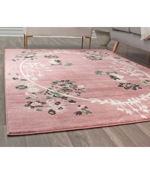 Rugs America Hanna RA28479 Pink Area Rug 2 ft. x 4 ft. Rectangle