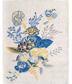 Rugs America Hanna VA25D Floral Charm Ivory Gold Floral Transitional Beige Area Rug, 9 ft. X 12 ft.