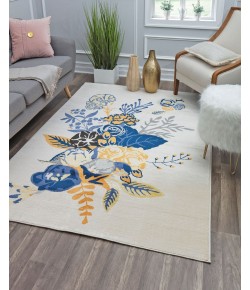 Rugs America Hanna VA25D Floral Charm Ivory Gold Floral Transitional Beige Area Rug, 9 ft. X 12 ft.