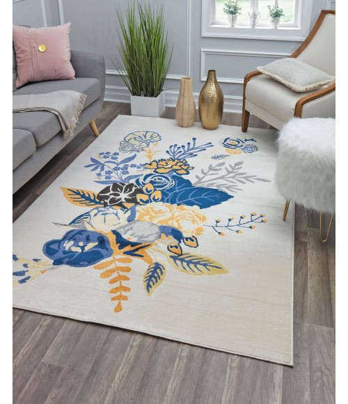 Rugs America Hanna RA30515 Beige Area Rug 9 ft. x 12 ft. Rectangle