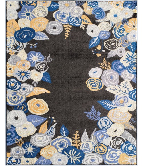 Rugs America Hanna RA28505 Black Area Rug 8 ft. x 10 ft. Rectangle