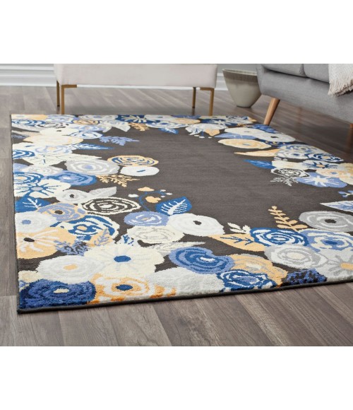 Rugs America Hanna RA28505 Black Area Rug 8 ft. x 10 ft. Rectangle