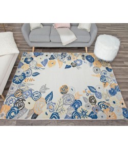 Rugs America Hanna VA35D Royal Blossom Golden Ivory Floral Transitional Beige Area Rug, 8 ft. X 10 ft.