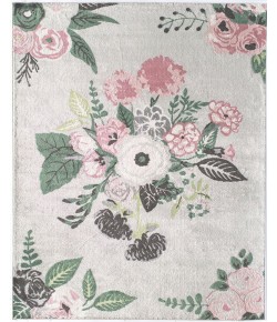 Rugs America Hanna VA40C Rose Garden Gray Floral Transitional Beige Area Rug, 9 ft. X 12 ft.