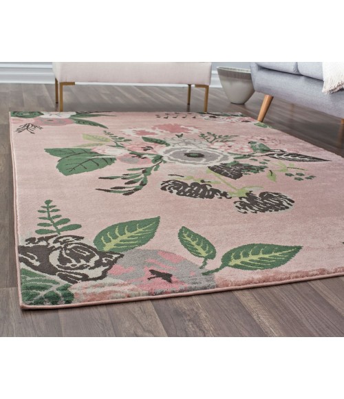Rugs America Hanna RA28525 Pink Area Rug 5 ft. x 7 ft. Rectangle