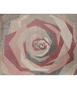 Elizabeth Sutton Vela VE10C Cheery Blossom Floral/Geometric Modern Pink Area Rug, 8 ft. 0 in. X 10 ft. 0 in.