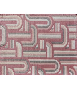 Elizabeth Sutton Vela VE15D At First Blush Geometric Modern Burgundy Area Rug, 2 ft. 0 in. X 4 ft. 0 in.