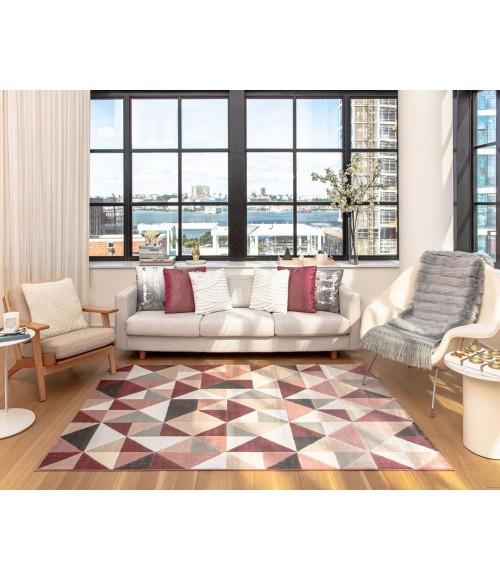 Elizabeth Sutton Vela RA32190 Burgundy Area Rug 5 ft. x 7 ft. Rectangle